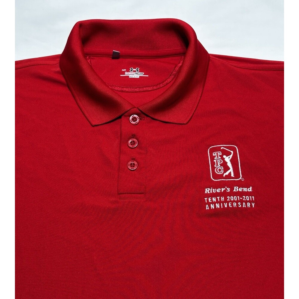 Under Armour Golf Red Polo River's Bend Logo TPC Tenth Anniversary PGA 2011